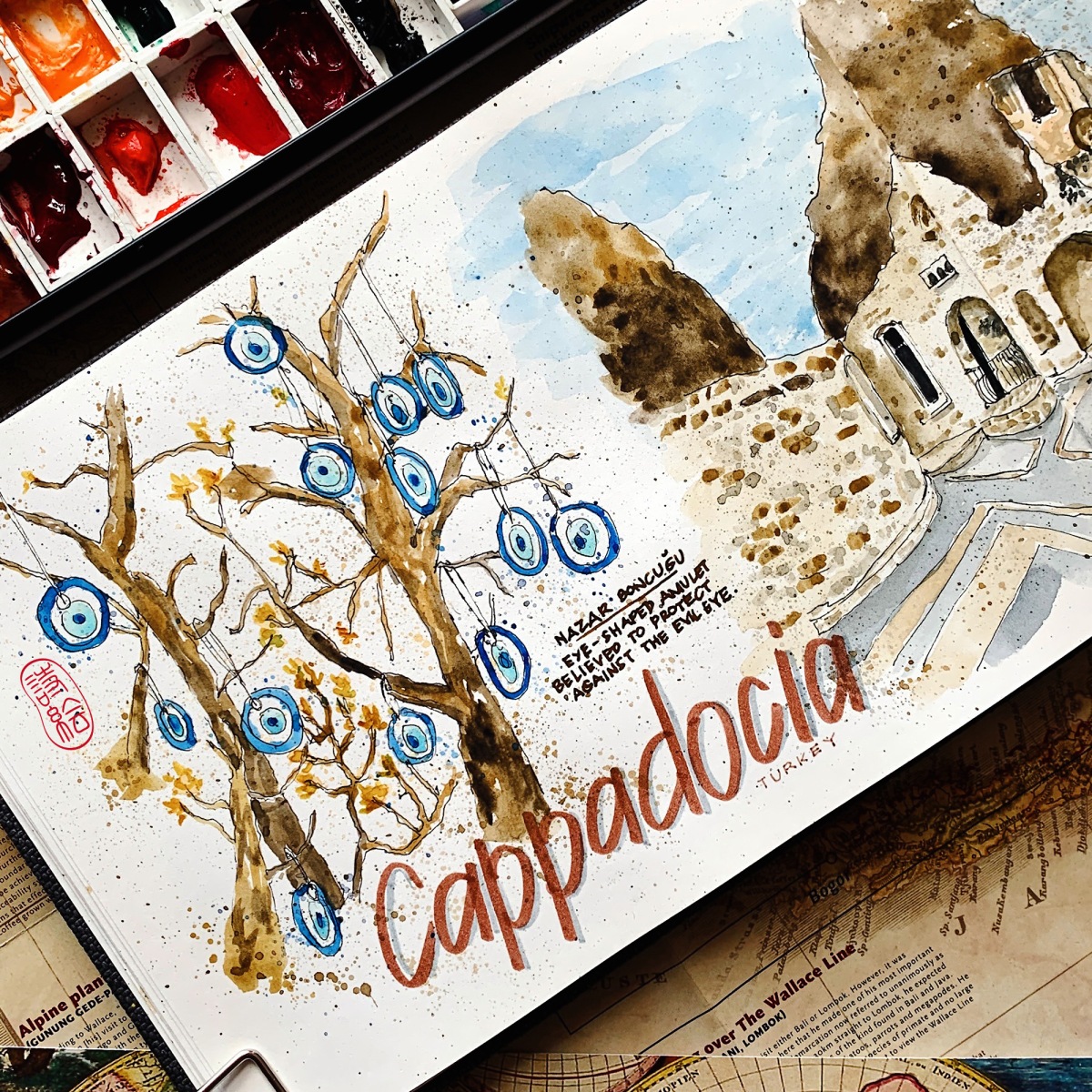 Cappadocia, Turkey Virtual Sketch